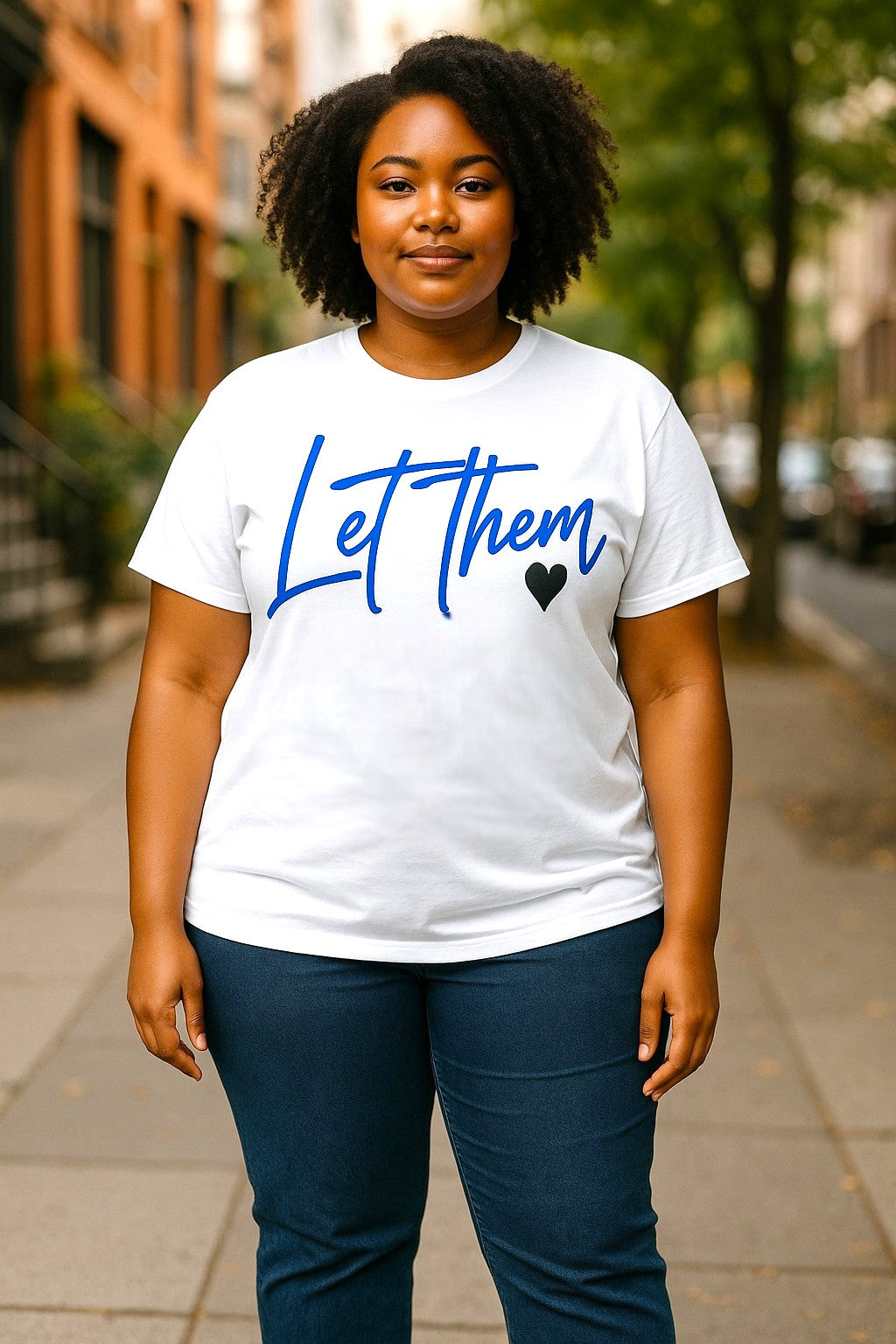 'LET THEM' Embroidered Tshirt